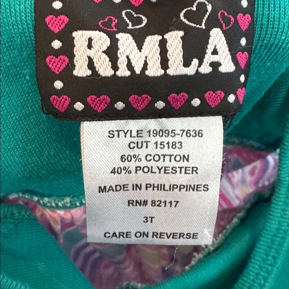 💜3/$15 RMLA Toddlers Colorful Heart Patterned Dress -Size 3T - Picture 9 of 9